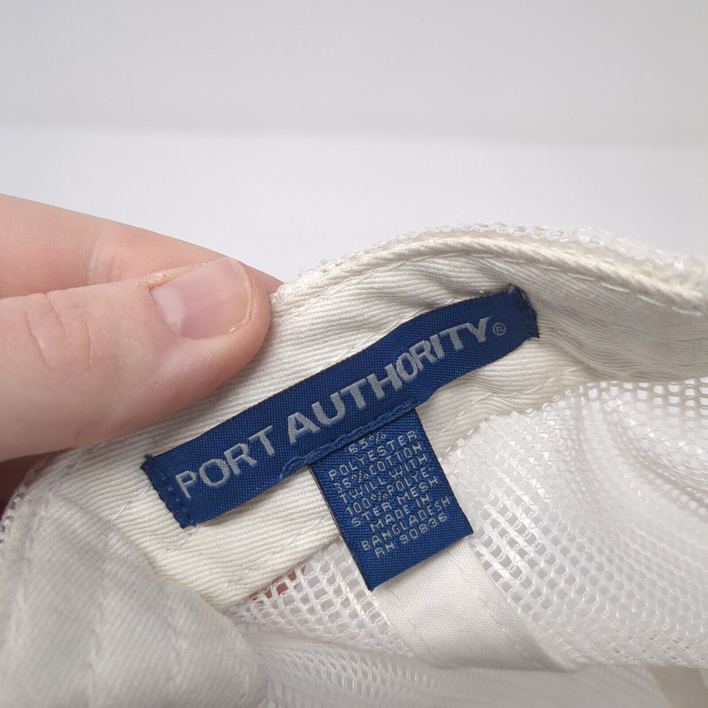 W420 Snapback Trucker Hat Gray OS Adjustable Embroidered Mesh Port Authority