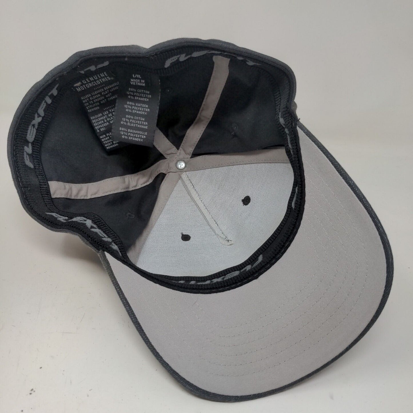 Harley Davidson Men's Fitted Hat Gray Size L/XL 3D Genuine Motorclothes Logo