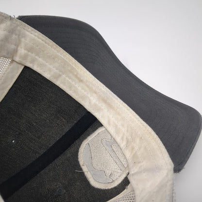 Richardson Snapback Mesh Back Trucker Hat Gray One Size Embroidered
