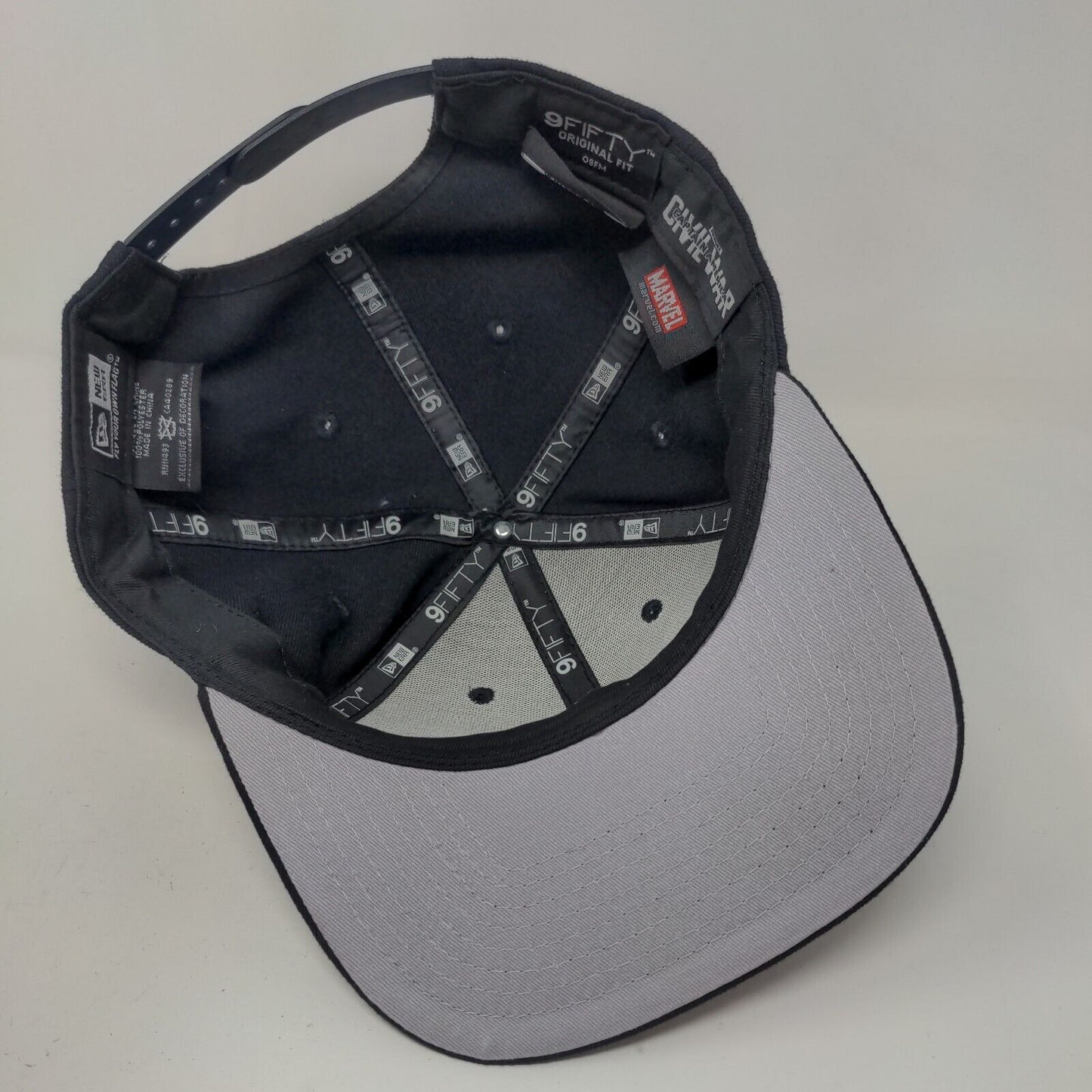 New Era Men's Snapback Hat Blue OSFM #D Captain America Civil War Hat W/Sticker