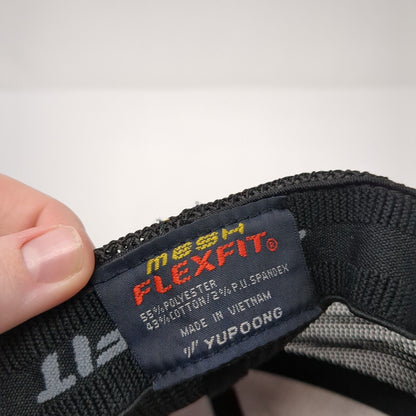 Yupoong Fitted Mesh Back Trucker Hat Brown One Size Embroidered Flexfit