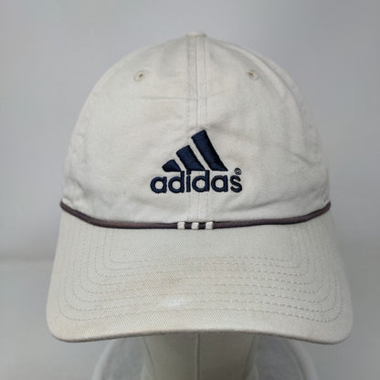 Adidas 3 Stripes Hat Tan OSFA Embroidered Adjustable Solid 6 Panel