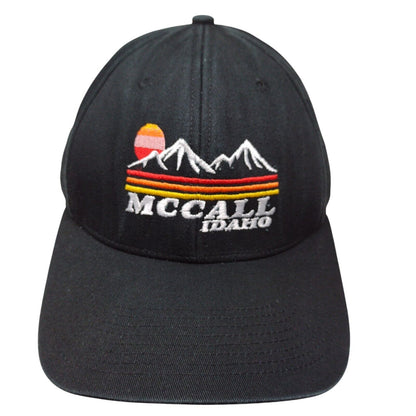 McCall Idaho Snapback Hat Black OSFA Solid Embroidered Outdoor Cap