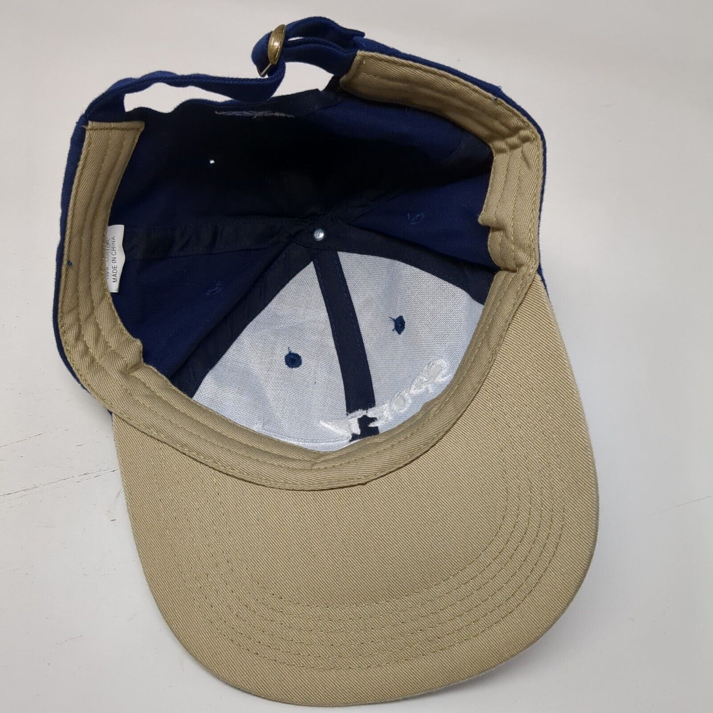 Sportz by Napier Slideback Hat Blue OSFA Adjustable Embroidered 6 Panel Cotton