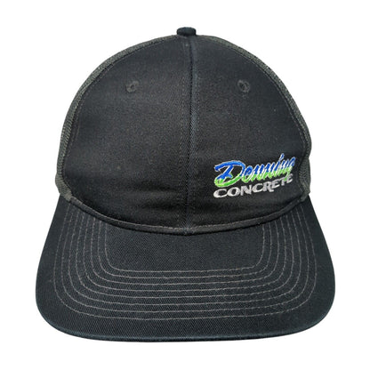 Denning Concrete Snapback Trucker Hat Black One Size Mesh Back 6 Panel