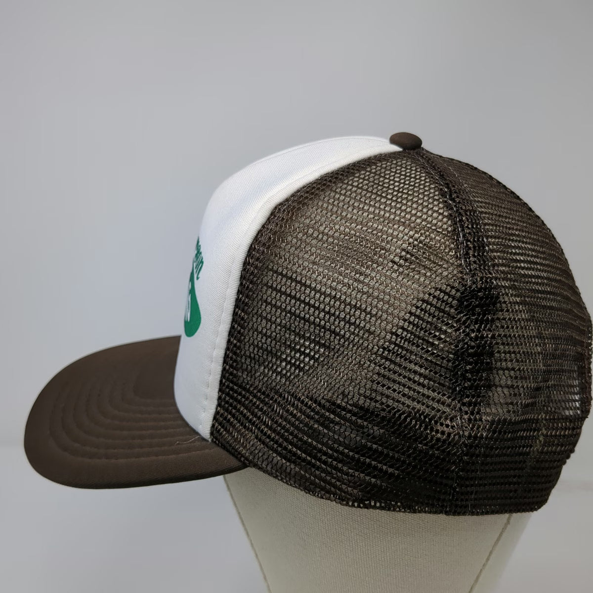 Sportcap Trucker Hat Brown One Size Mesh Back White Asphalt Paving Road Print