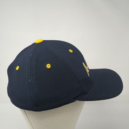 MYB Fitted Baseball Cap Blue 7 3/8 Embroidered 6 Panel 498F Pacific Headwear