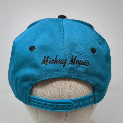 Mickey Mouse Snapback Hat Blue One Size Adjustable Embroidered Goofy's Hat Co