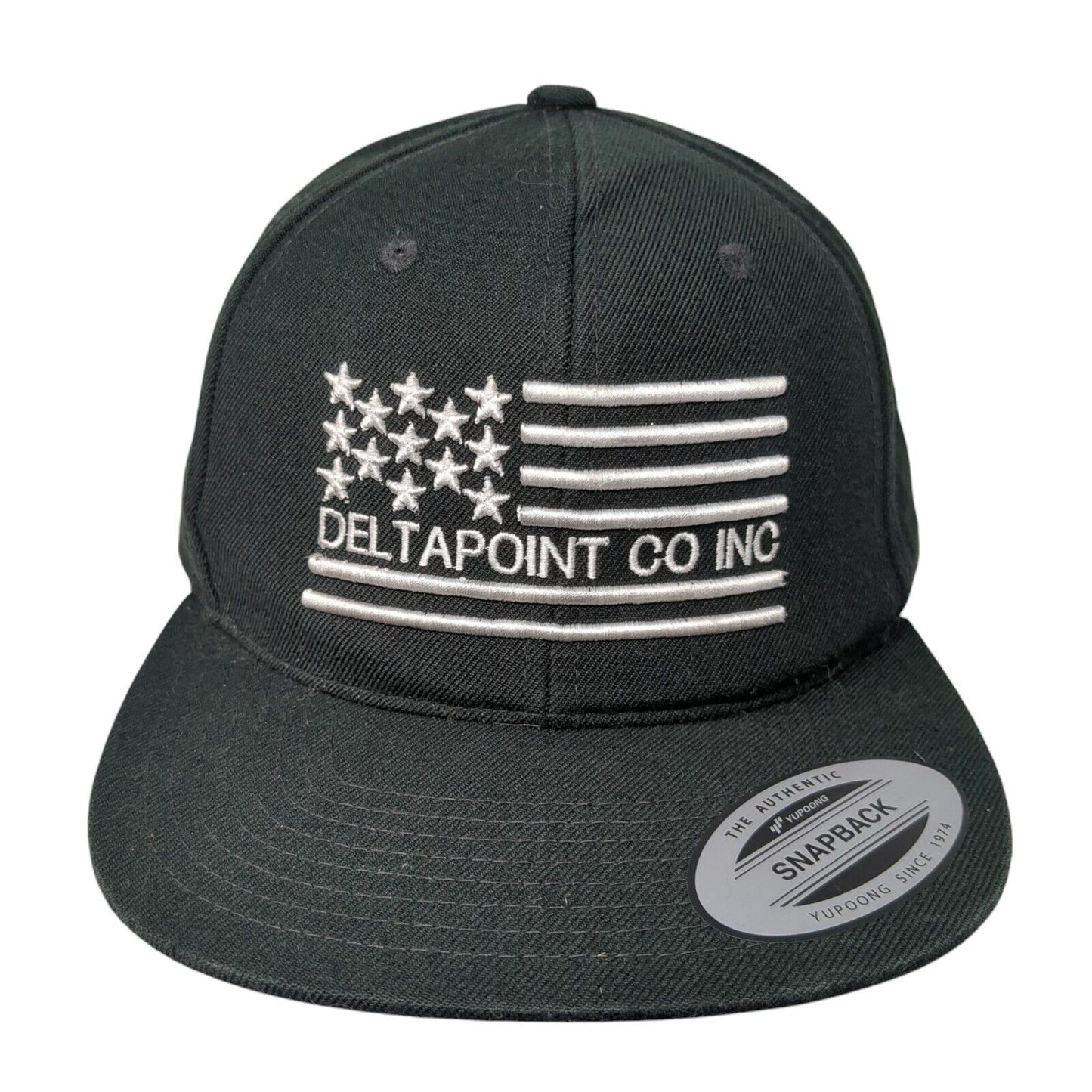 Delta Point Co Inc Snapback Hat Black OS Adjustable Patriotic Mesh Sport-Tek
