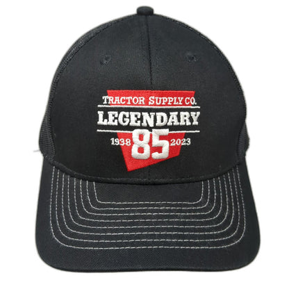 Tractor Supply Co Black Trucker Hat One Size 85th Anniversary Mesh Back Snapback
