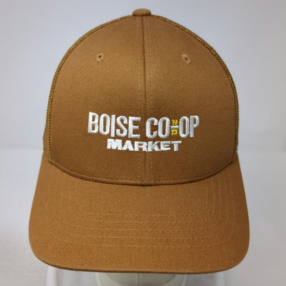 Carhartt Trucker Hat Brown One Size Boise Co-op Market Mesh Snapback Logo 1973