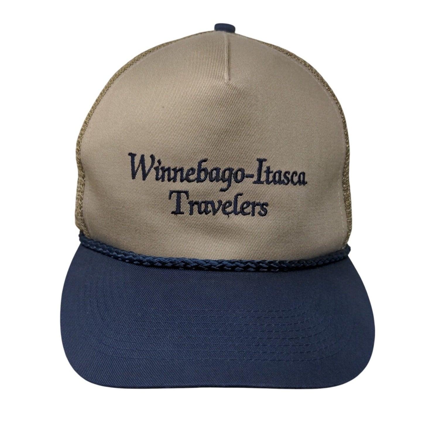 Winnebago-Itasca Travelers Snapback Rope Trucker Hat Multi One Size Mesh Back