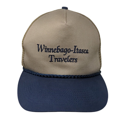 Winnebago-Itasca Travelers Snapback Rope Trucker Hat Multi One Size Mesh Back