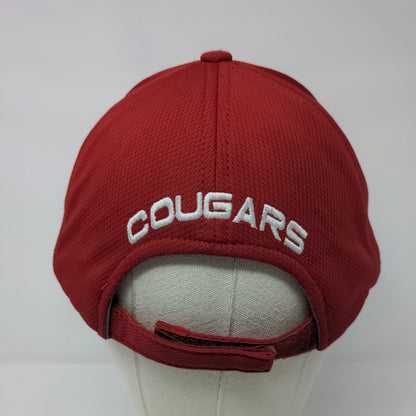 Cougars Strapback Hat Red One Size Adjustable Embroidered 6 Panel Russell
