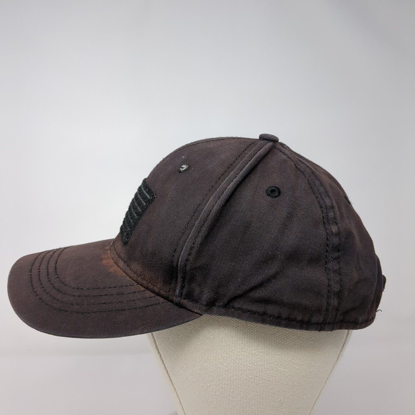 USA Flag Snapback Hat Black One Size Adjustable 6 Panel H3 Headwear