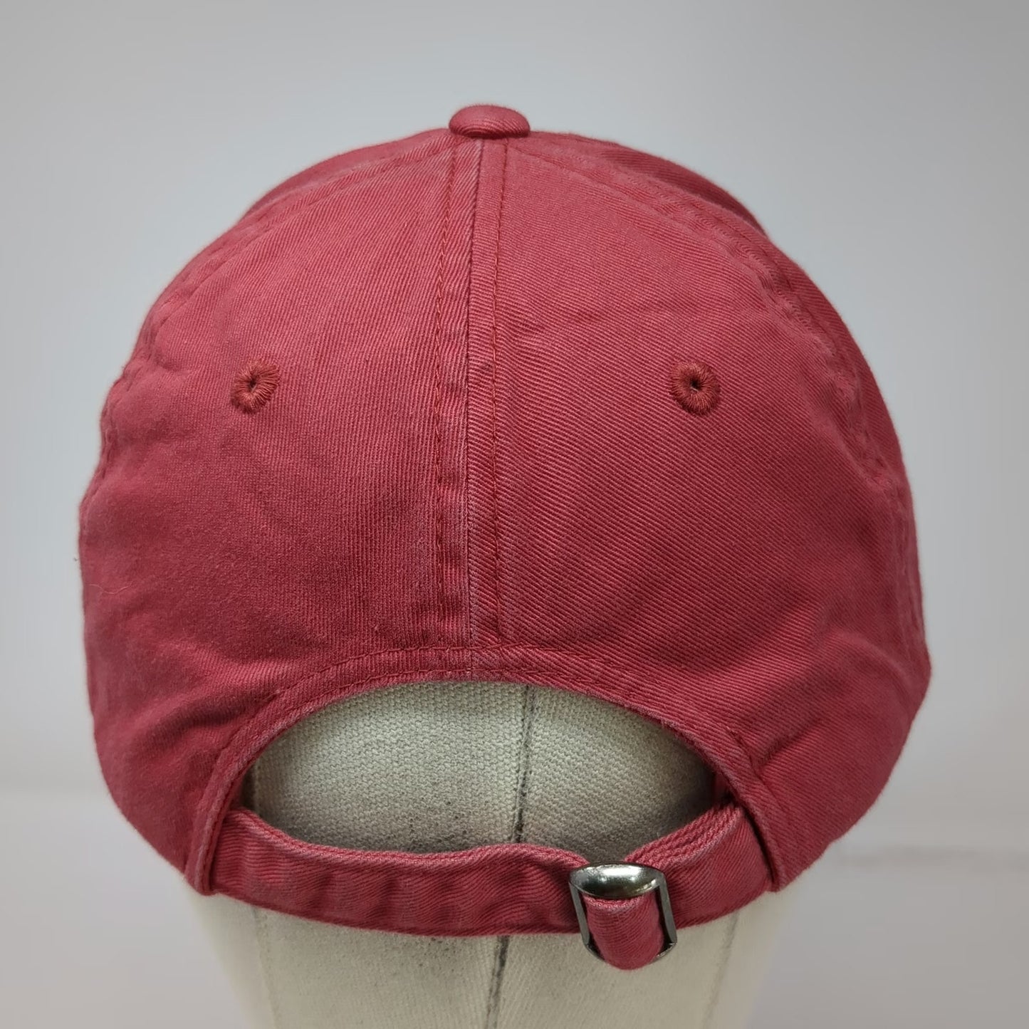 District Arizona Alpha Chi Distressed Baseball Cap Red One Size Strapback Hat