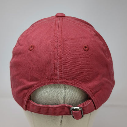 District Arizona Alpha Chi Distressed Baseball Cap Red One Size Strapback Hat