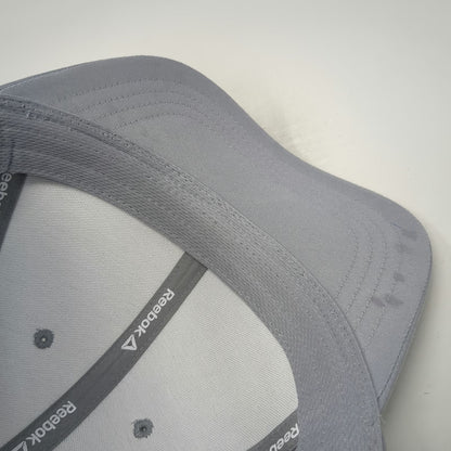 Reebok Baseball Cap Gray One Size Tonal Logo Performance Strapback Athletic Hat