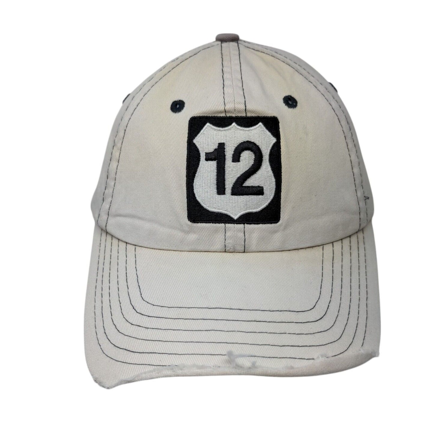 Highway 12 Ventures Strapback Hat Cream One Size Embroidered Legend
