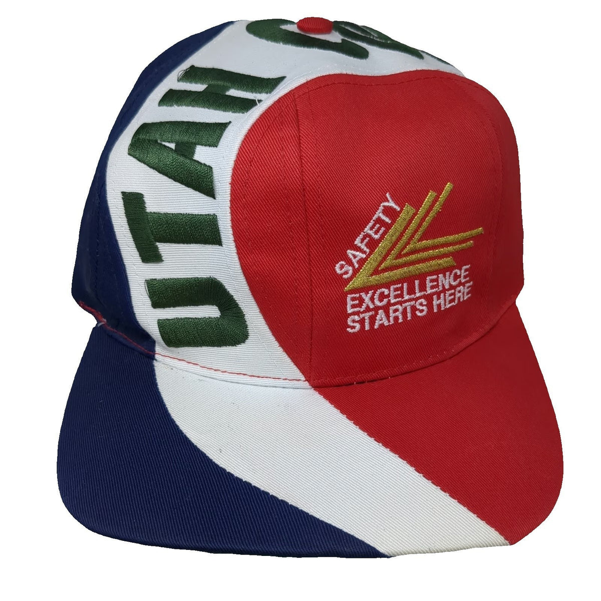 GSI Snapback Blue Red White One Size Utah Copper Safety Excellence Mining Hat