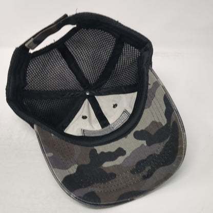 Arrell's Baseball Cap Gray Black One Size Mesh Camo Flag Panama City Beach hat