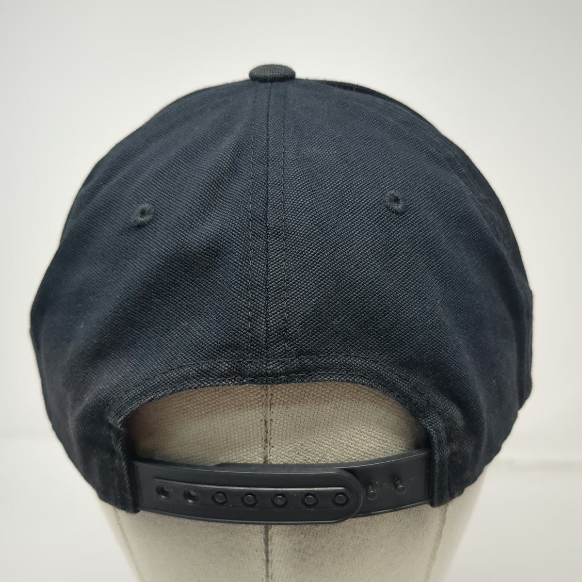 Volcom Snapback Hat Black Brown One Size Logo Patch Flat Brim Cotton Blend