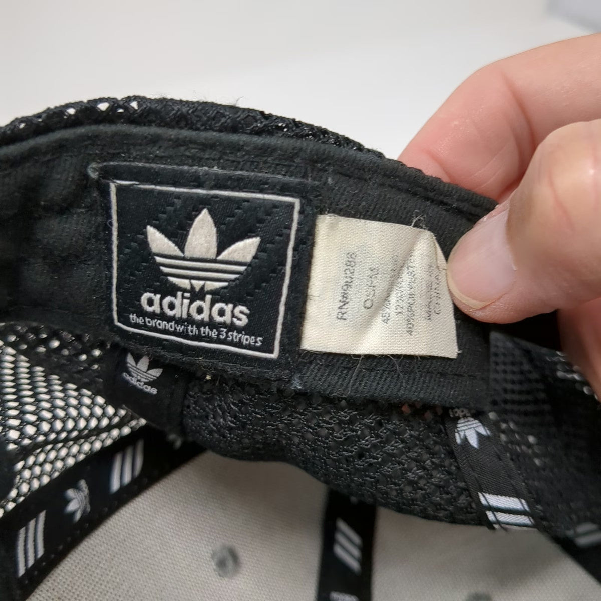 Adidas Gray Trucker Hat One Size Trefoil Logo Snapback Mesh Back 3 Stripes