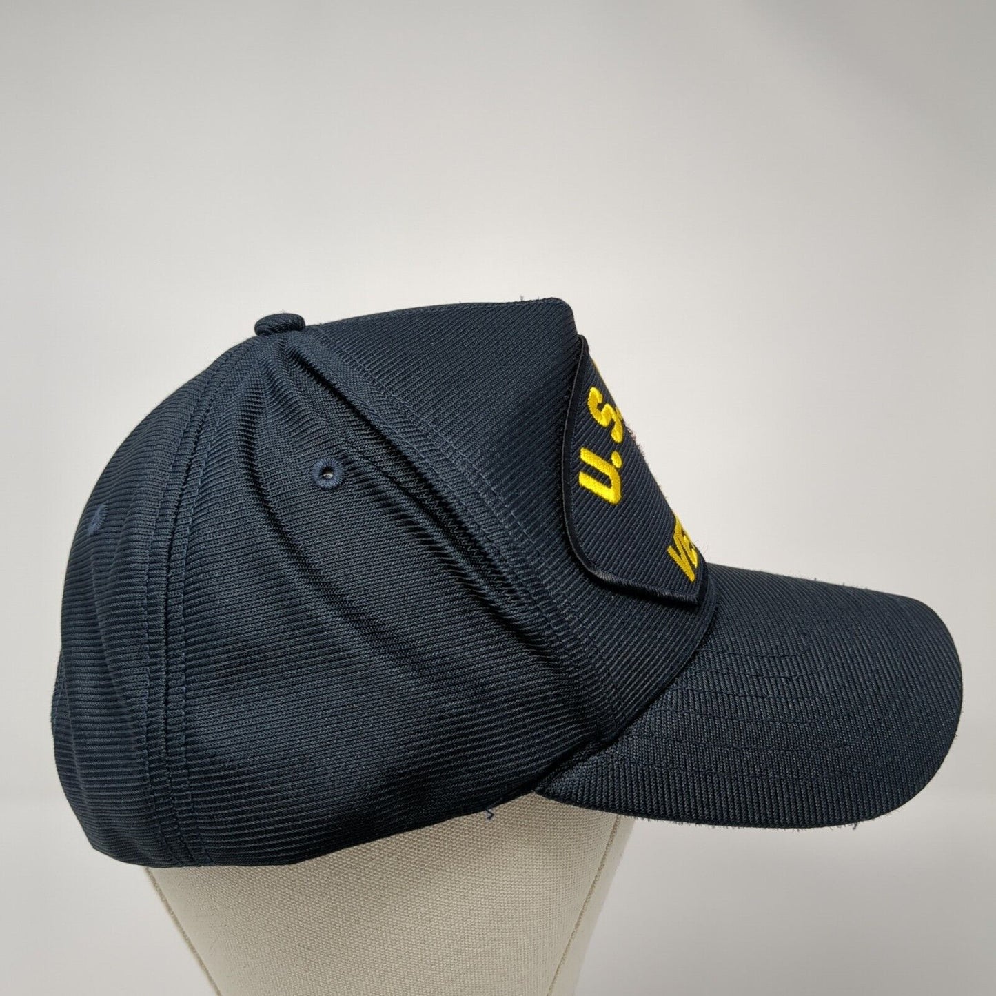 U.S Navy Veteran Snapback Hat Blue OS Adjustable Embroidered 6 Panel Eagle Crest