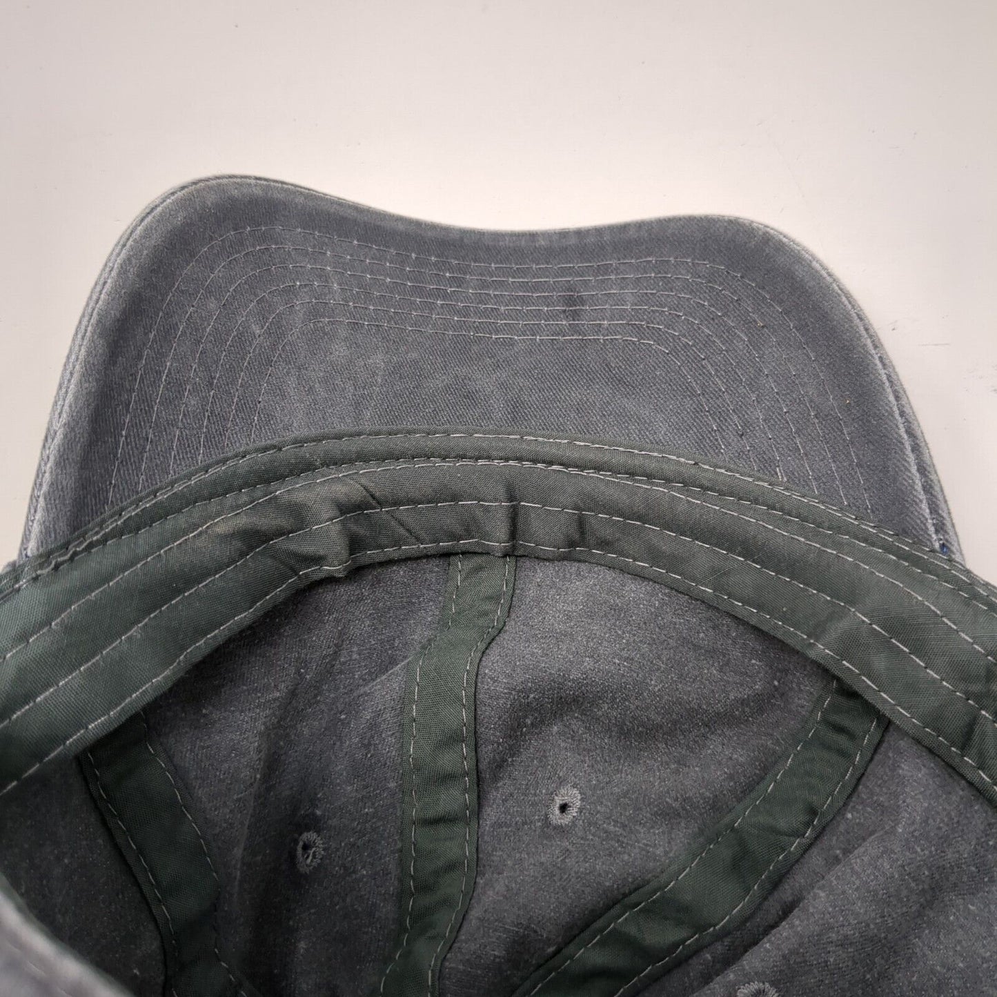 Unbranded Slideback Hat Gray One Size Adjustable Vented Holes 6 Panel Blank