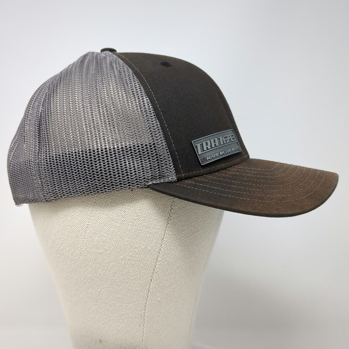 Richardson Trucker Hat Black One Size TRATFAB Fabrication Shop Mesh Snapback 112