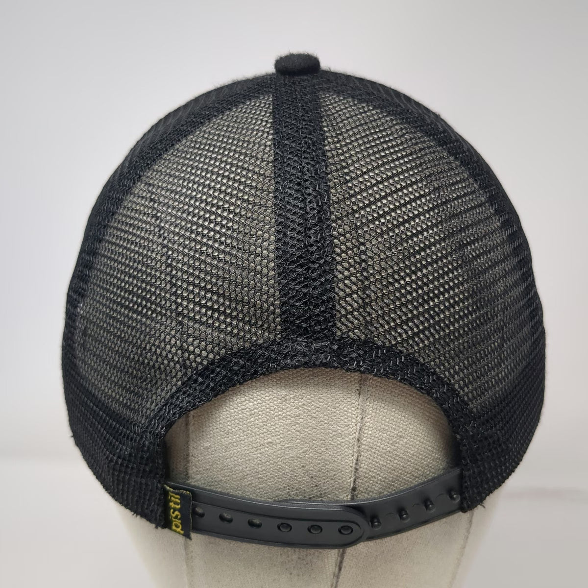 Pistil Trucker Hat Black One Size Floral Embroidery Wool Blend Mesh Snapback