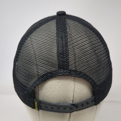 Pistil Trucker Hat Black One Size Floral Embroidery Wool Blend Mesh Snapback