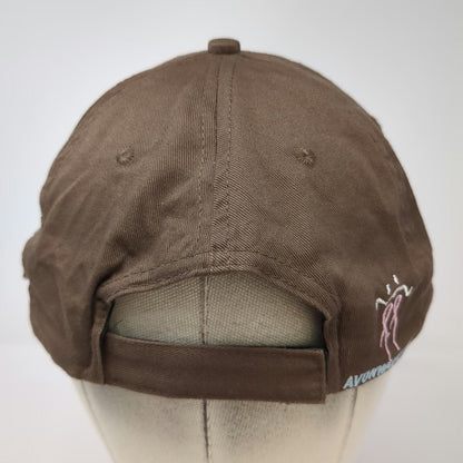 Avon Baseball Cap Brown One Size Breast Cancer Awareness Ribbon Enamel Pin Hat