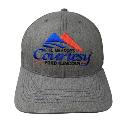 Phil Meador's Courtesy Ford Lincoln Strapback Hat Gray One Size Adjustable
