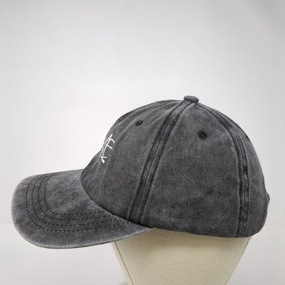 Love Slideback Hat Gray One Size Adjustable 6 Panel Vented Holes Cotton
