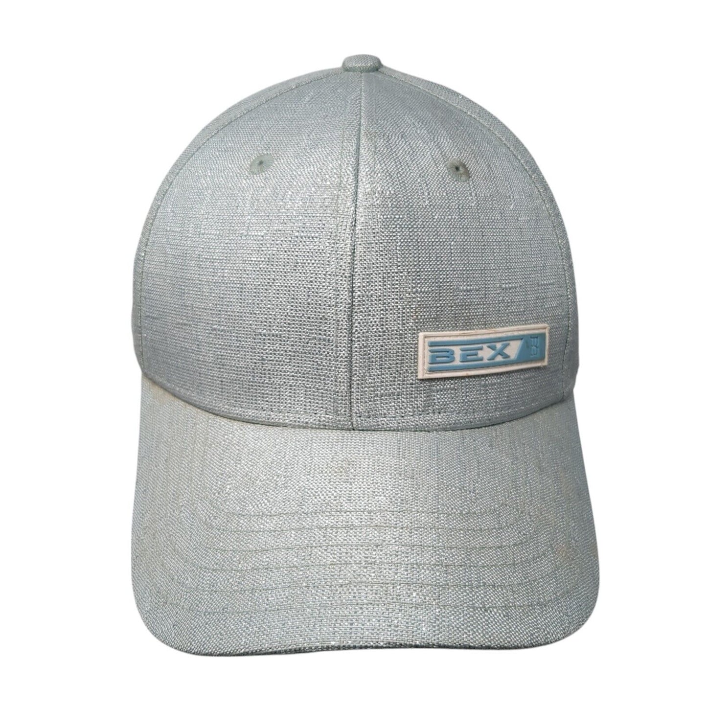 Bex Snapback Hat Blue One Size Adjustable Embroidered Vented Holes 6 Panel