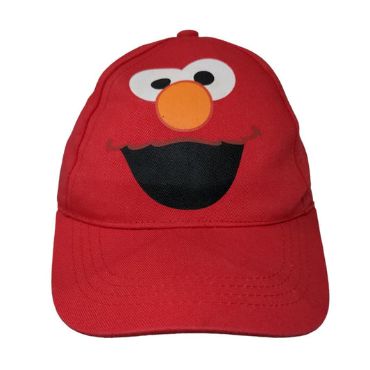 Sesame Street Boy's Strapback Hat Red Size Toddler Graphic Elmo Face Logo