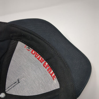 Data Flute Strapback Hat Black One Size Adjustable Embroidered Graffiti