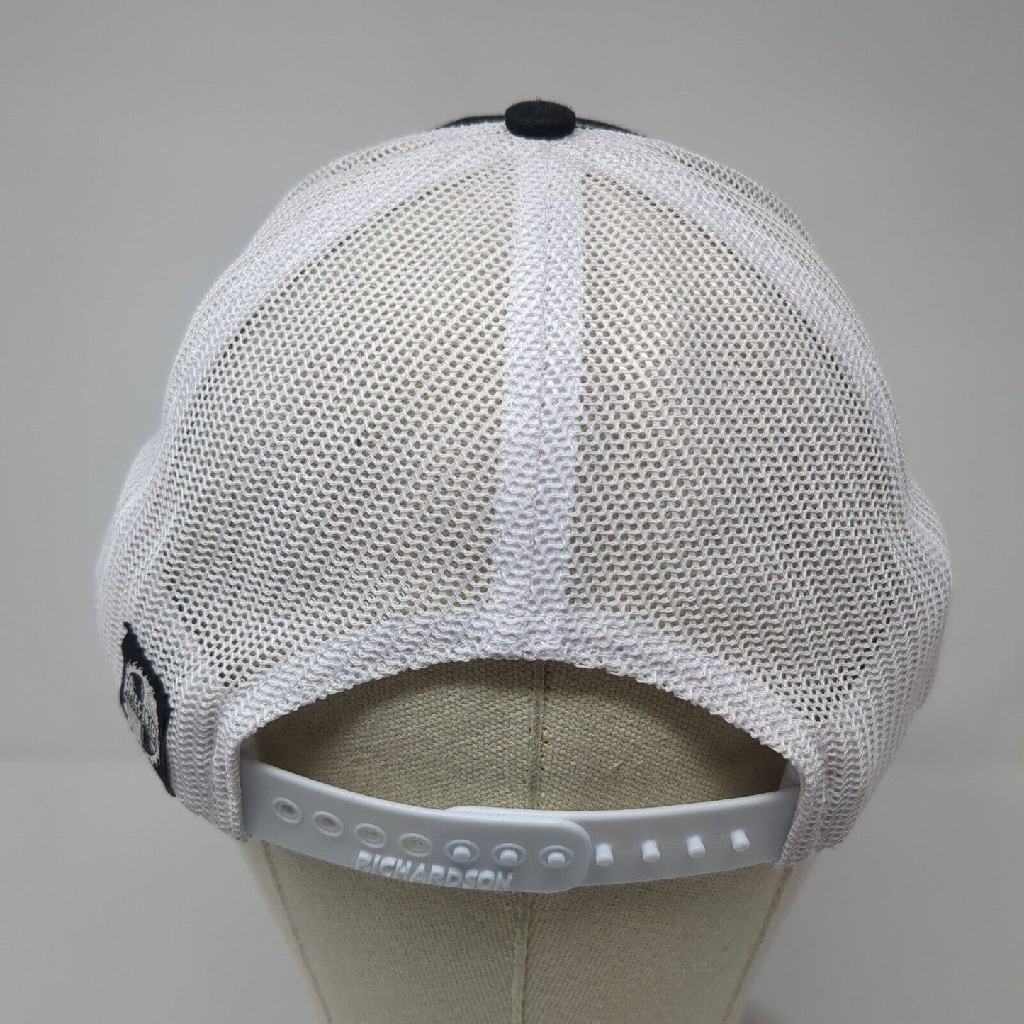 Precision Snapback Trucker Hat Black OS Adjustable Mesh Back 6 Panel Richardson