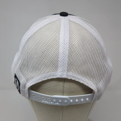 Precision Snapback Trucker Hat Black OS Adjustable Mesh Back 6 Panel Richardson
