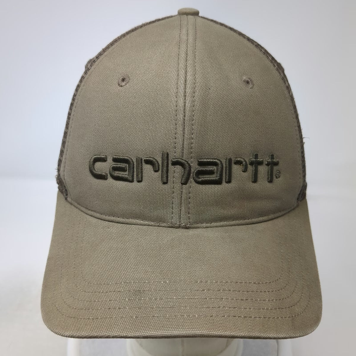 Carhartt Trucker Hat Green One Size Mesh Back Snapback Embroidered Logo Workwear