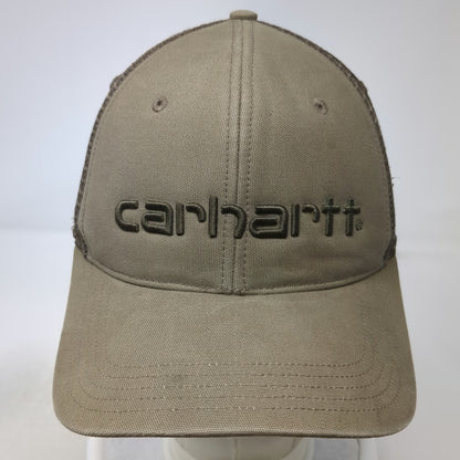 Carhartt Trucker Hat Green One Size Mesh Back Snapback Embroidered Logo Workwear