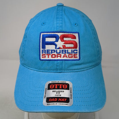 Otto Baseball Cap Blue One Size Republic Storage Patch Relaxed Fit Slideback Hat