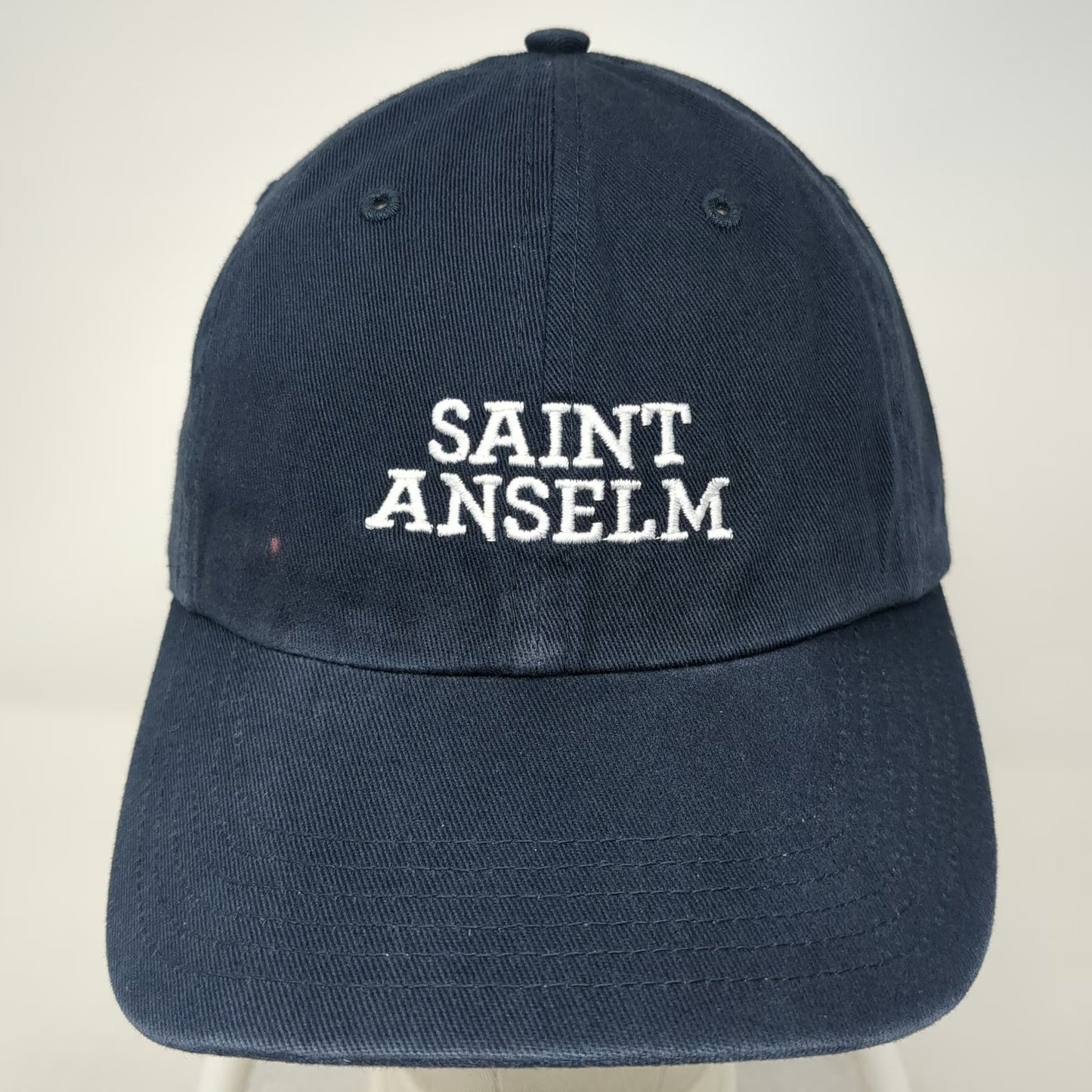 Richardson Baseball Cap Blue One Size Saint Anselm Cotton Slideback Hat Logo