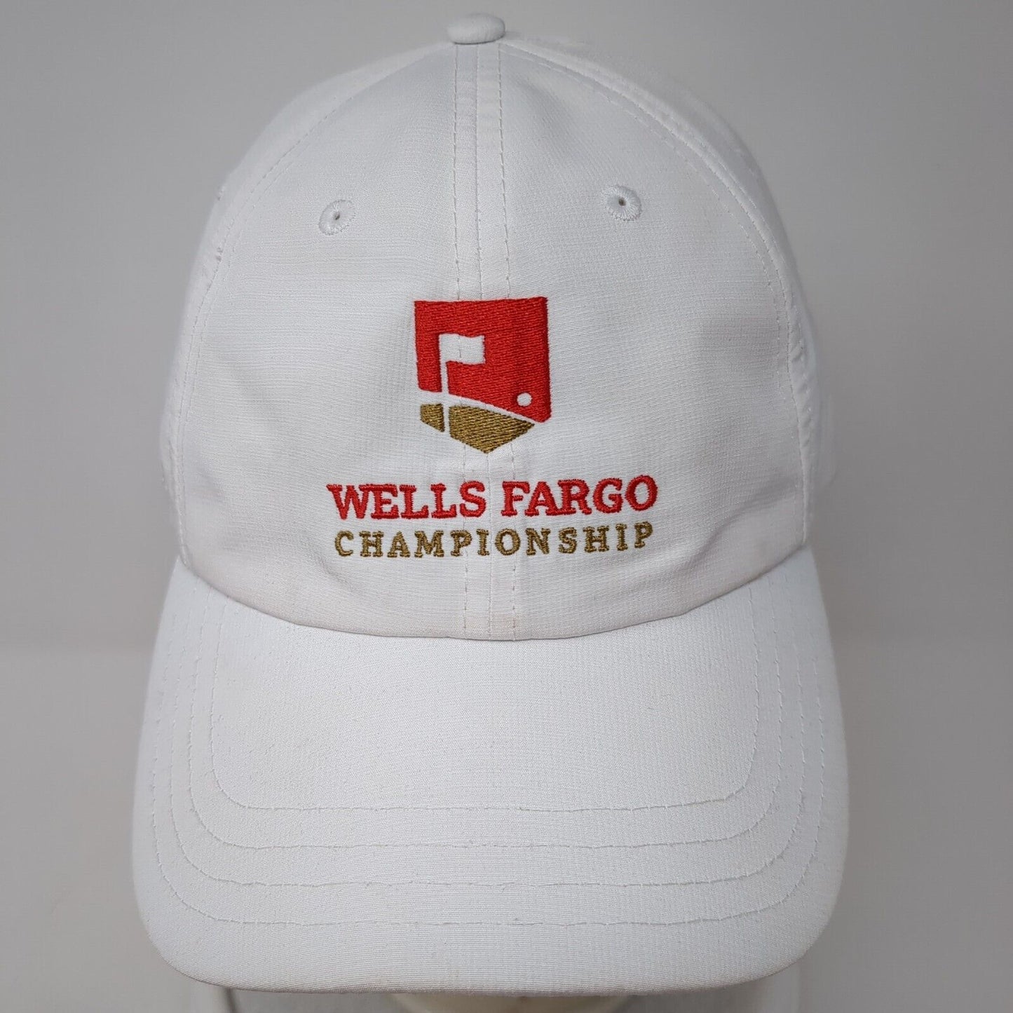 Wells Fargo Championship Strapback Hat White OS Adjustable Embroidered Pukka