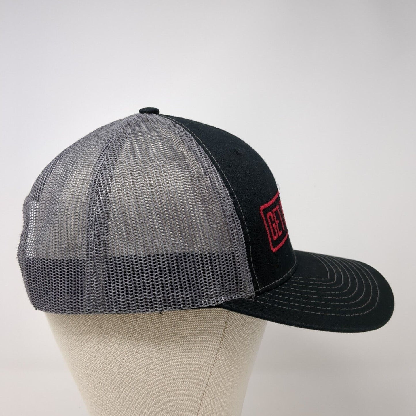 Get Branded Snapback Trucker Hat Black One Size Adjustable Mesh Back Richardson
