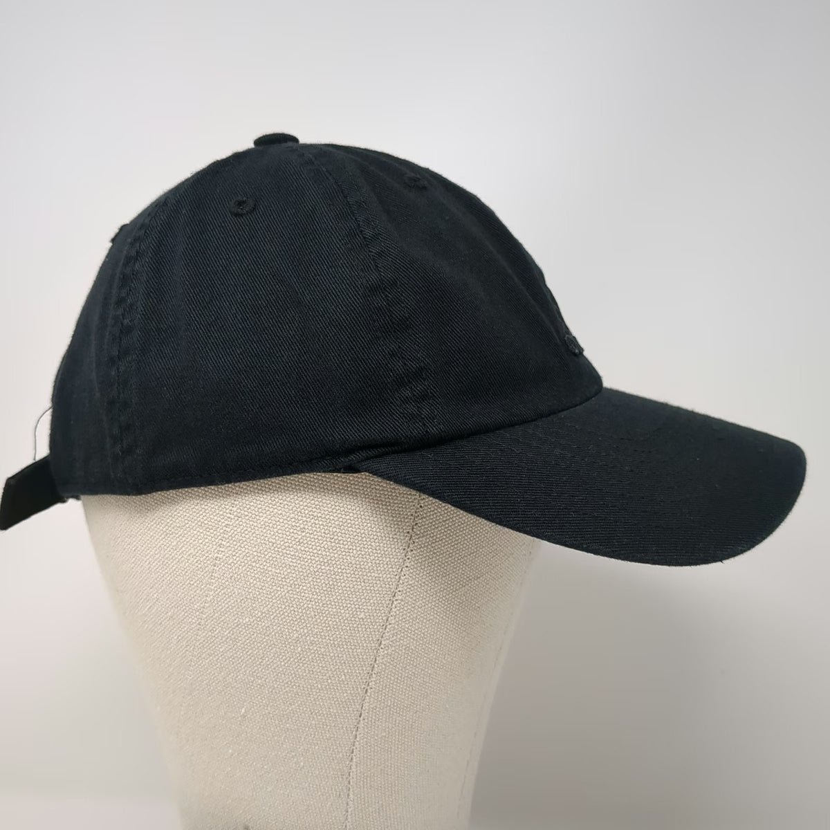 Adidas Baseball Cap Black One Size Tonal Logo Adjustable Slideback Sport Hat