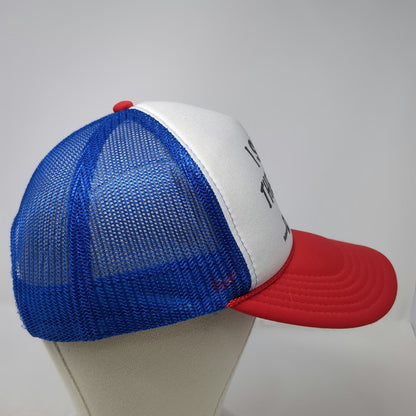 Otto Trucker Hat White Red Blue OSFM Belmont Shore Dogz Hot Dog Shot Snapback