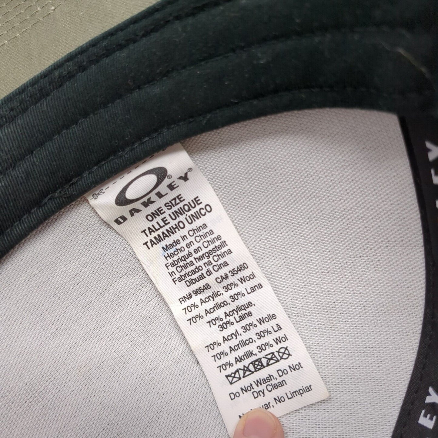 Oakley Snapback Trucker Hat Green One Size Adjustable Classic Mid Mesh Back