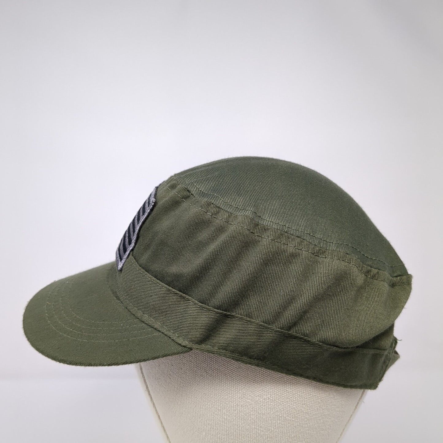 USA Flag Patch Strapback Cadet Army Cap Hat Green One Size Adjustable
